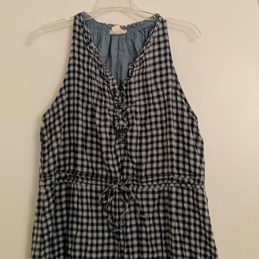 Blue gingham dress